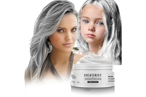 COLAYERIST White Temporary Hair Dye Wax Washable, Temporary Hair Color for Kids, Hair Makeup Paint Wax for Parties or Cosplay