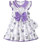 Saeaby Little Toddler Girl Peter Pan Collar Dress Summer Clothes Ruffle Sleeveless Kids Dresses Causal Sundress Girl Outfits
