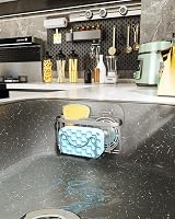 HapiRm Multifunctional Sink Caddy Brushed Nickel M-shaped, 2 Install Modes view 6