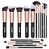 BESTOPE Makeup Brushes 16 PCs Makeup Brush Set Premium Synthetic Foundation Brush Blending Face Powder Blush Concealers Eye Shadows Make Up Brushes Kit (Rose Golden)