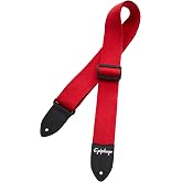 Epiphone Cotton Guitar Strap, Red
