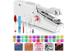 HANDUPFREE Handheld Sewing Machine, Mini Sewing Machines for Emergency Sewing, Easy to Use Sewing Machine for Beginners, Portable Sewing Machine Suitable for Home, Travel and DIY
