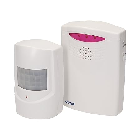 ORNO OR-MA-705 Bewegungsmelder mit Alarmfunktion, kabellos, IP44 1.5 V, Weiss