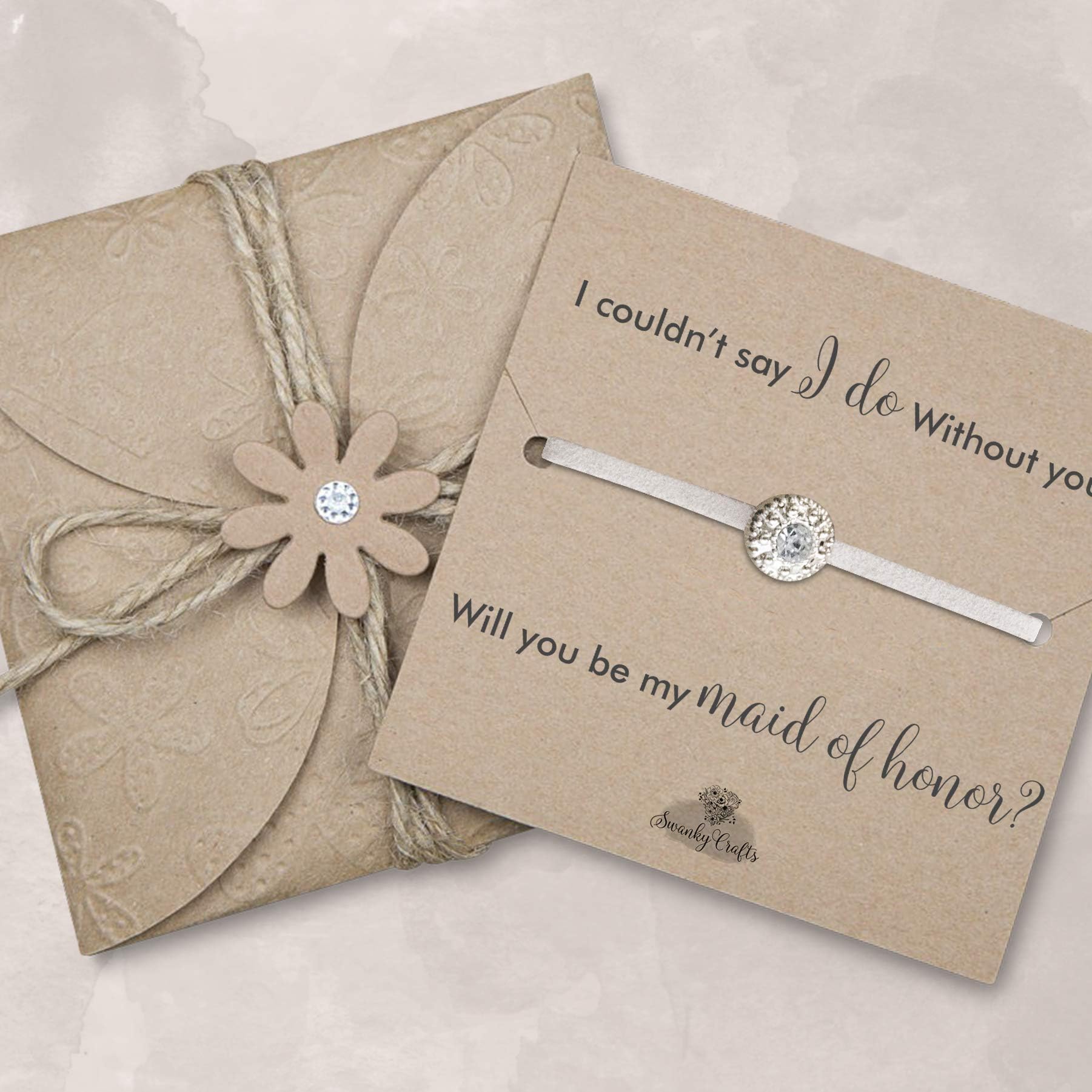 Swanky CraftsBridesmaid proposal Gifts with gift wrap (Maid of Honor)