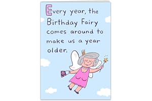 Funny Birthday Fairy Card for Everyone - Humorous Birthday Greeting Card for Women, Men, Husband, Wife, Friends & Coworkers