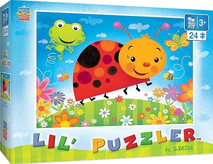 MasterPieces PuzzleCompany Lil Puzzler-Bug Buddies 24 Piece Right Fit Puzzle, Multicolored, 19X14