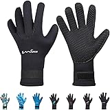 OMGear Neoprene Gloves Diving Wetsuit Gloves 3mm Flexible Thermal with Adjustable Waist Strap for Snorkeling Scuba Diving Sur