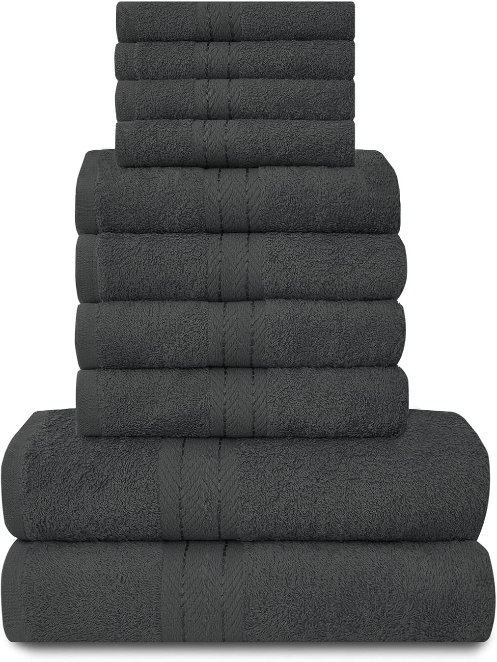 GC GAVENO CAVAILIA Towels 10 Piece Egyptian Cotton Bale Set Charcoal