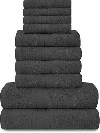 GC GAVENO CAVAILIA Towels 10 Piece Egyptian Cotton Bale Set Charcoal