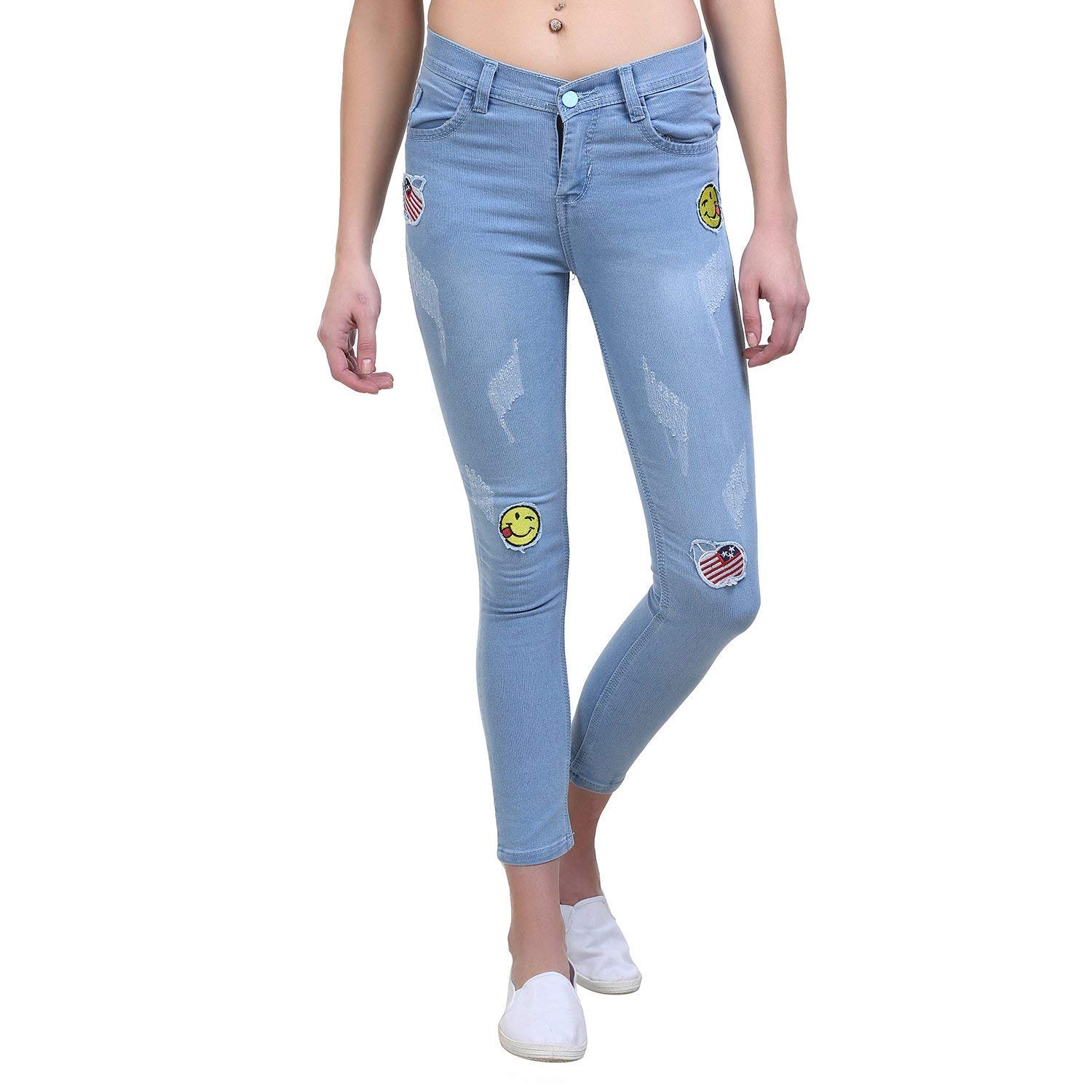 ladies patch denim