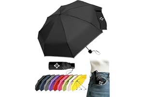 LILAC Windproof Travel Mini Umbrella parapluie Compact Small & Portable, umbrellas for rain with Quickdraw sleeve for Backpac