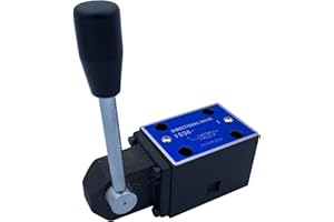 FLUIDHAUS Hydraulic Directional Control Valve D03 (NG6) Cetop 3 Manual Lever Operated 21 GPM 4560 psi (D-Detent Hold, AC-2 Position P to A and B to T in normal position)