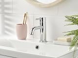 Bristan Mila Basin Mixer Tap with Clicker Waste Chrome MI BAS C view 3