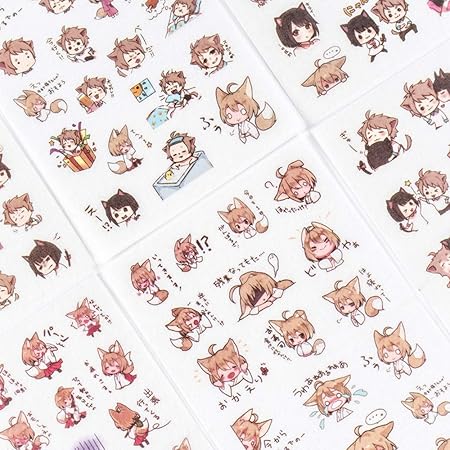 Amazon Co Jp 6枚入り 手帳シール かわいい シール 子供 ステッカー 透明 カレンダー はがせる 手作り 日記 アルバム 手帳用 家計簿 萌え狐 おもちゃ