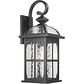 Darkaway Large Outdoor Wall Light, 22inch Exterior Light Fixture with Water Ripple Glass, Aluminum Outside Lights Sconces Ext