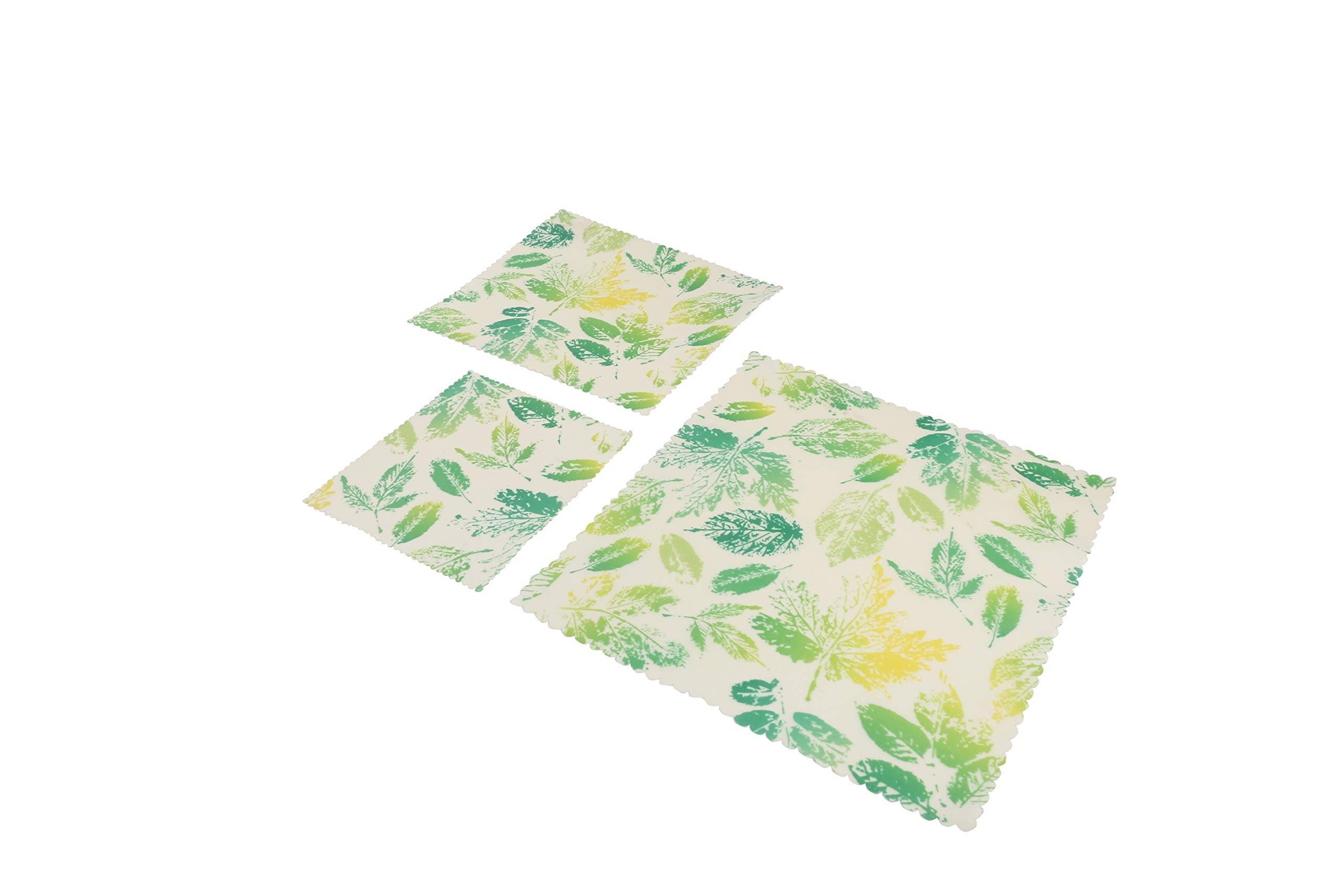 POWERbeast Beeswax Wrap Reusable Organic Beeswax Food Packaging Eco Friendly, Zero Waste, Alternative to Cling Film, Washable Reusable Wax Food Wrap - Set of 3 (Large, Medium, Small)