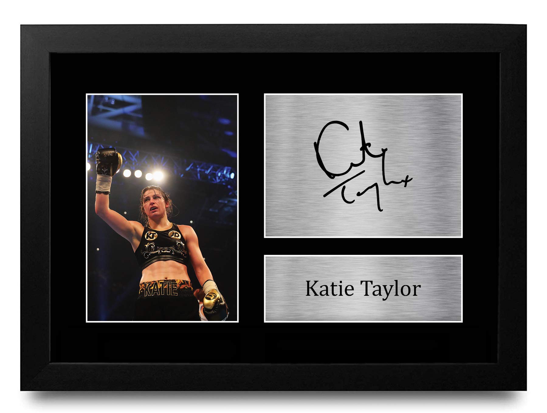 HWC Trading FR A4 Katie Taylor Gifts Printed Signed Autograph Picture for Boxing Memorabilia Fans - A4 Framed