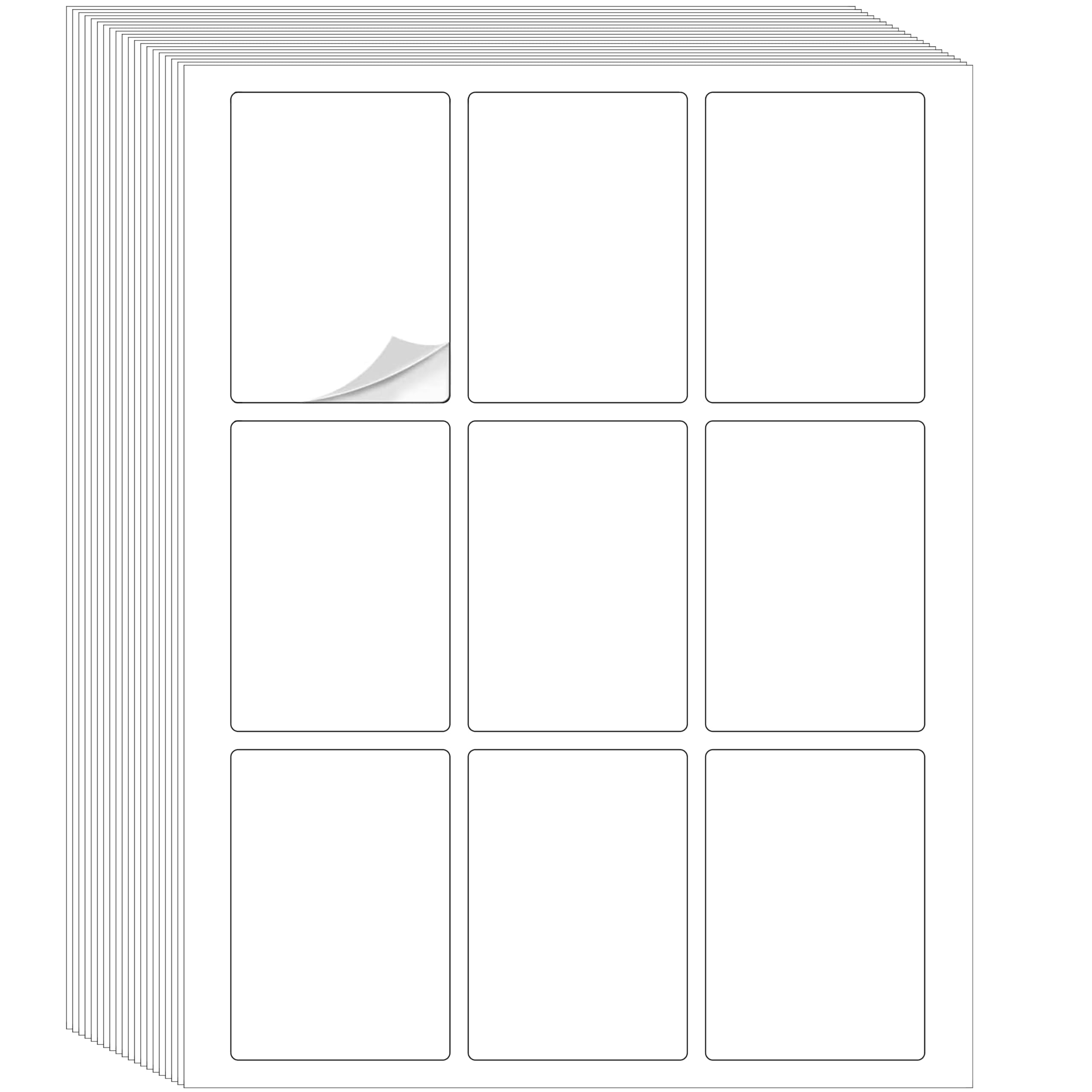 Blank Stickers for Playing Cards - Print Your Playing Cards - 180 Labels Sticker Paper for Laser/Ink Jet Printers (8.5 cm x 6 cm) 20 Sheets - A4 Paper Sheets