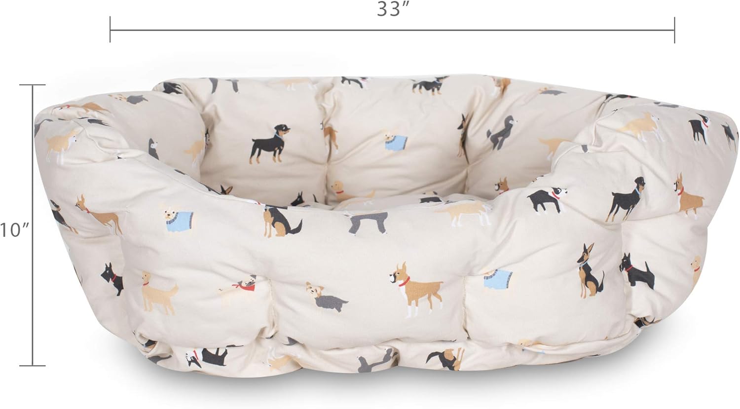 fringe dog bed large