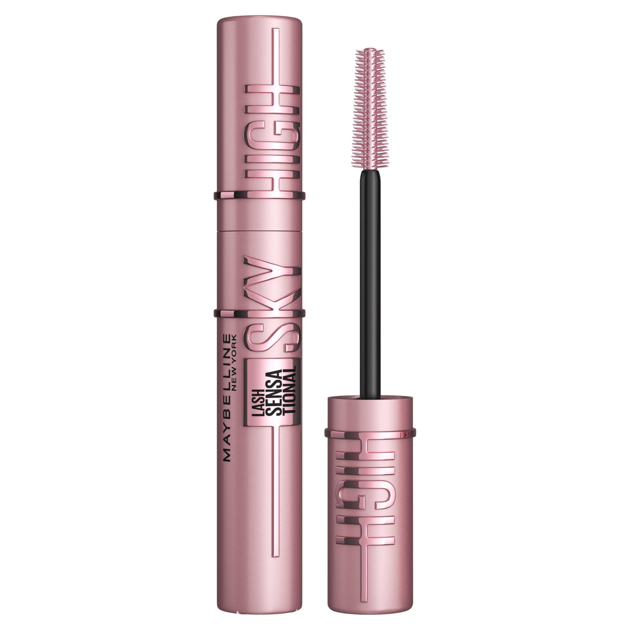 Maybelline Mascara, Lash Sensational Sky High Volumizing & Thickening, Eyelash Lengthening, Flake-Free Formula, Washable Mascara Infused with Bamboo Extract, Full Volume Mascara, Colour: Black