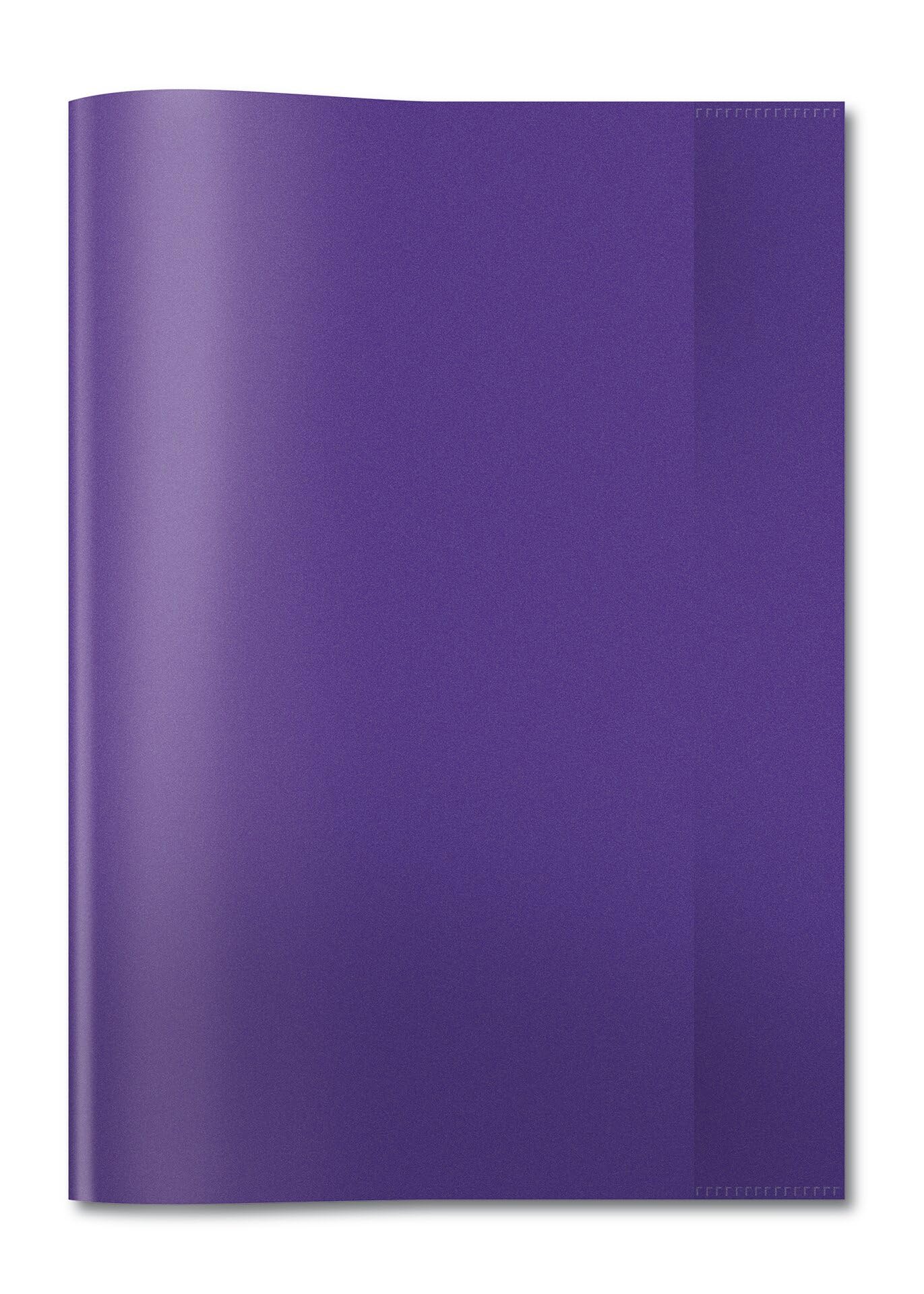 HERMA Clear Exercise Book Cover A4, Made of wipeable and Sturdy Plastic, Slip on Cover Jackets for School, Purple, 7496