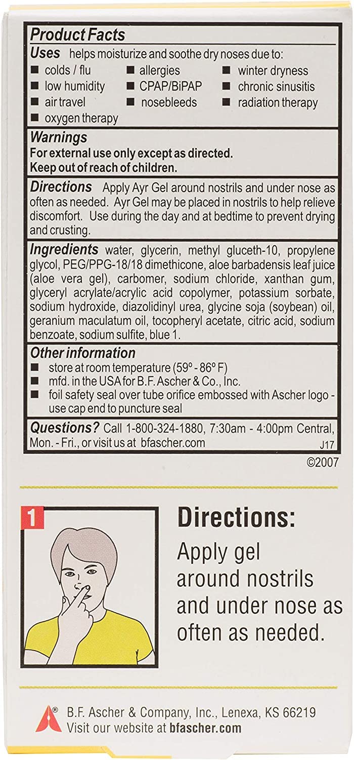 Ayr Saline Nasal Gel with Soothing Aloe, 0.5 Ounce (Pack of 2)