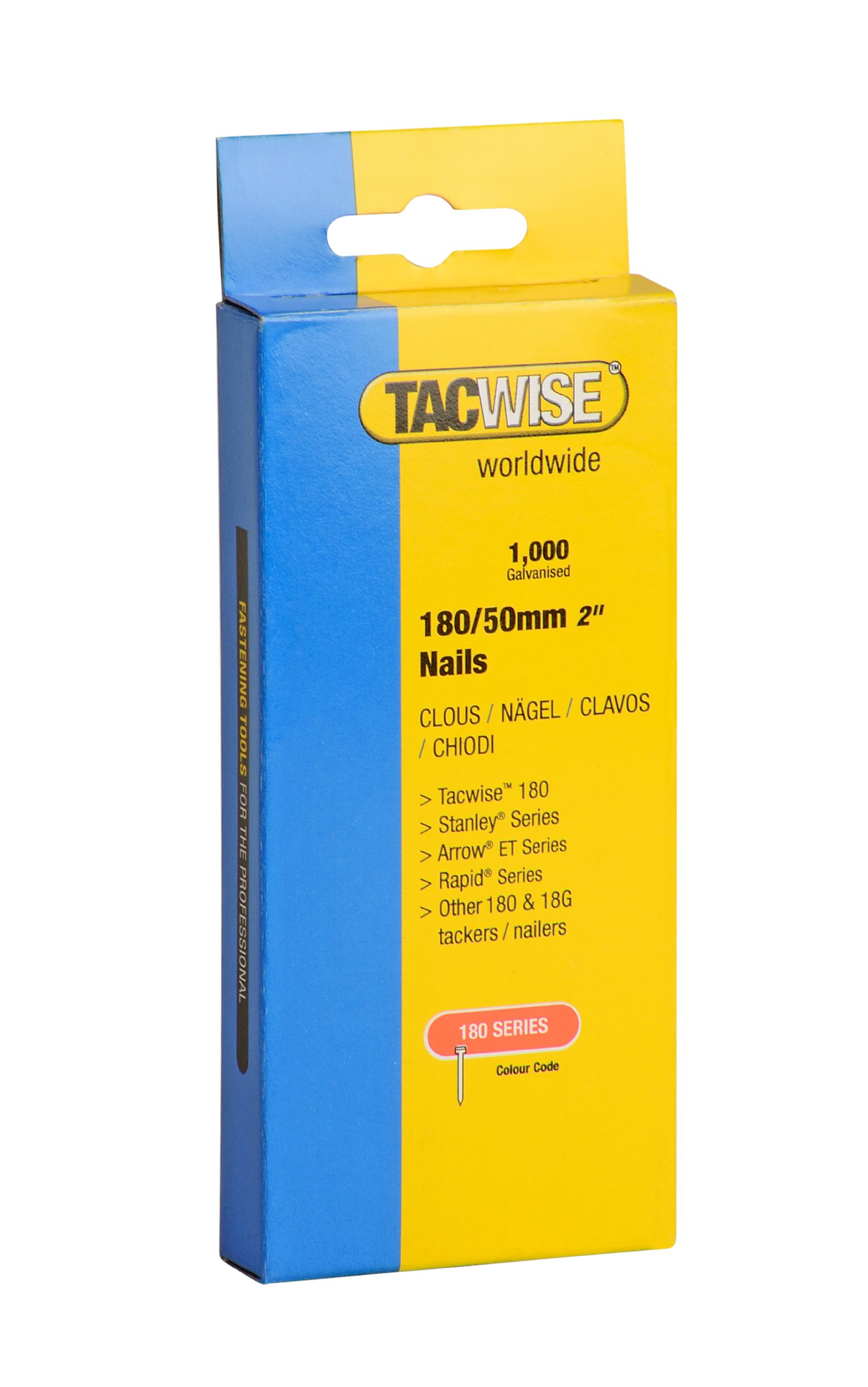 Tacwise 1156 Galvanised Brad Nails Type 18G / 50 mm, Pack of 1000