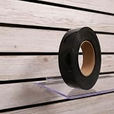 Slatwall Vinyl Insert Decorative Accent Strip, 130 FT Long x 1.25" H, 1 Roll Covers a 4' x 8' Panel, Black