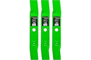 8TEN LawnRAZOR Blade for John Deere LA130 Z255 X165 E170 155C 48" Deck GX21785 AM141036 (High Lift) 3 Pack
