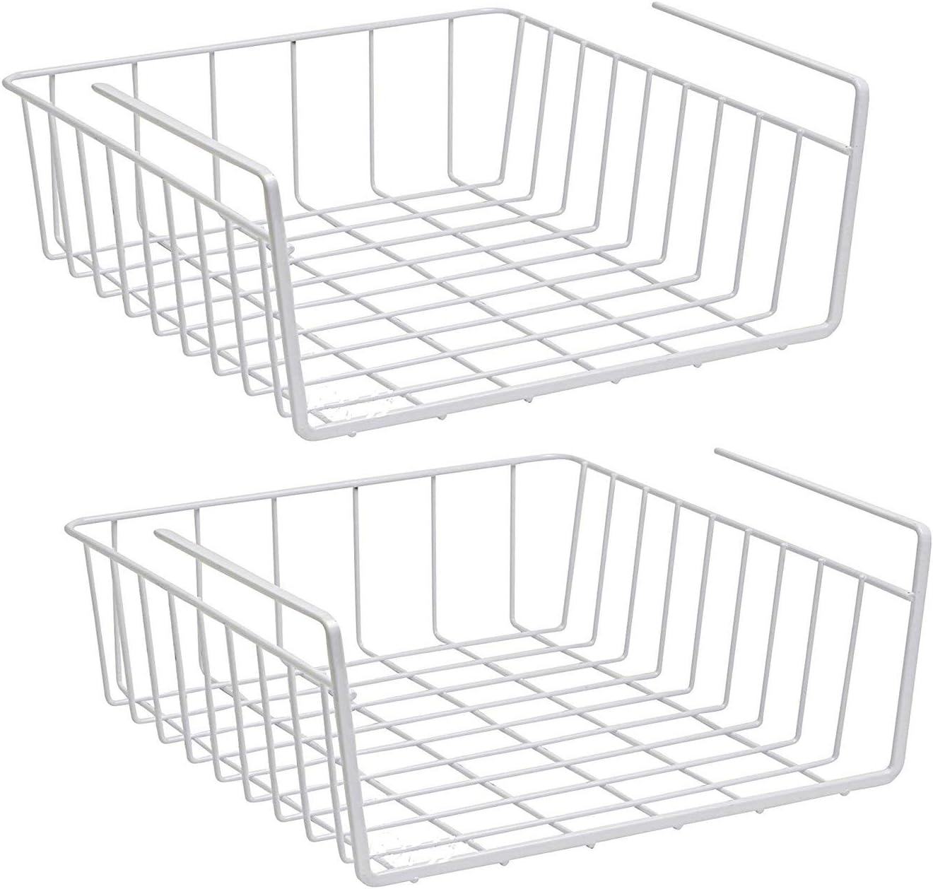2 cestas colgantes de almacenamiento para colgar debajo del estante de
