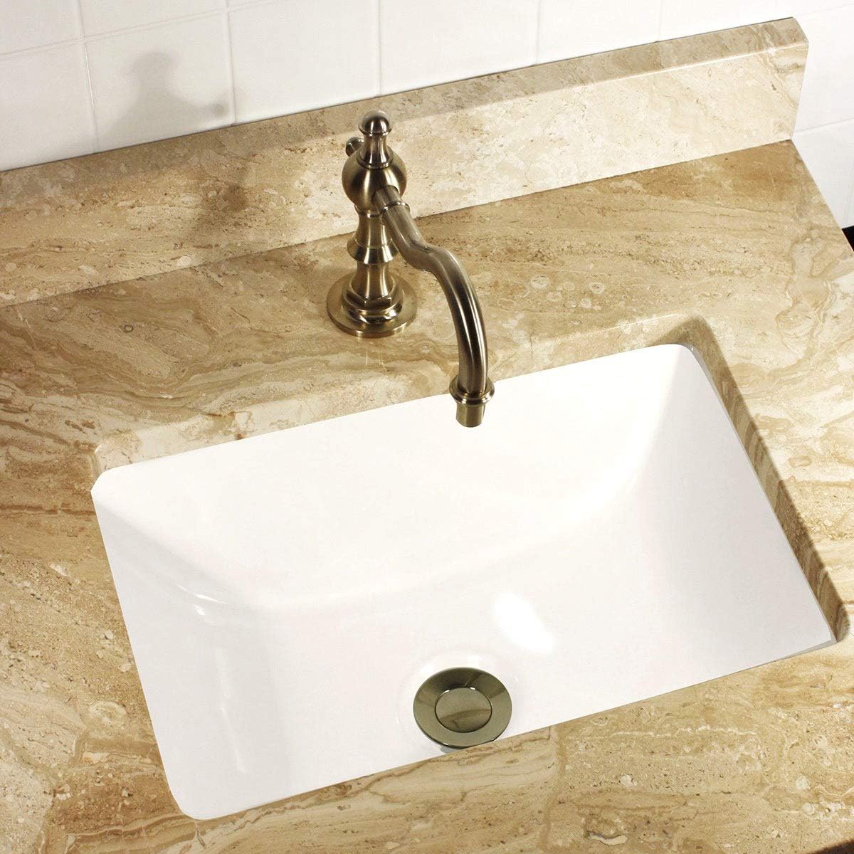 Highpoint Collection Petite 16x11 Rectangle Ceramic Undermount