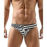 EASEJUICY Mens Swim Briefs Print American Flag Swimwear Star and Stripes Sexy Swimsuits Designer Style Bathing Suit