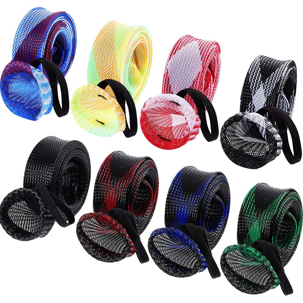 Hopowa Fishing Rod Cover, 8 Pieces Fishing Rod Cover 170 cm with Lanyard, Fishing Rod Protective Cover Fishing Accessories Tool