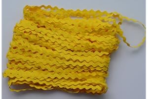 Lyracces Wholesale Lots 40yards Mini 5mm 24color Pick Woven Rick Rack Ribbon RIC Rac Trims Scrapbooking Dressmaking (Bright Yellow #18)