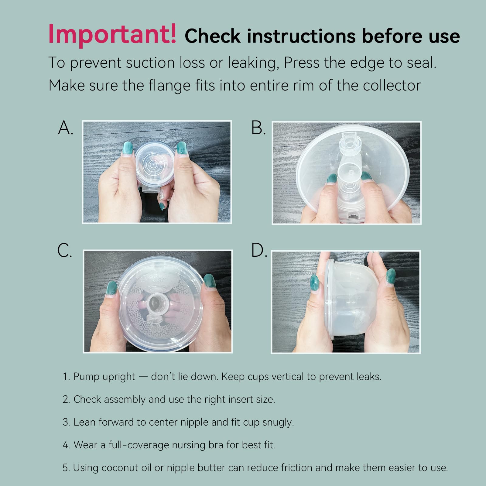 TOVVILD 8oz Breast Pump Milk Collection Cup - Compatible with Spectra S1/S2/S9, Not Original Spectra Accessories, Replace Breast Pump Kits, 24mm Flange Breast Milk Collector Cup Tubing Parts