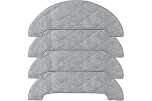 Microfiber Mop Cloths for Laresar Grande 1 Robot Vacuum Cleaner, Reusable Washable Cleaning Rags, 4-Pack