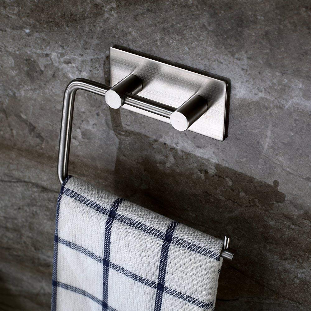 WC Porta Rotolo a Muro Bagno da Acciaio Inox Porta Carta Igienica Adesivo Cavalletti per Carta Asciugamani da Muro Autoadesivo