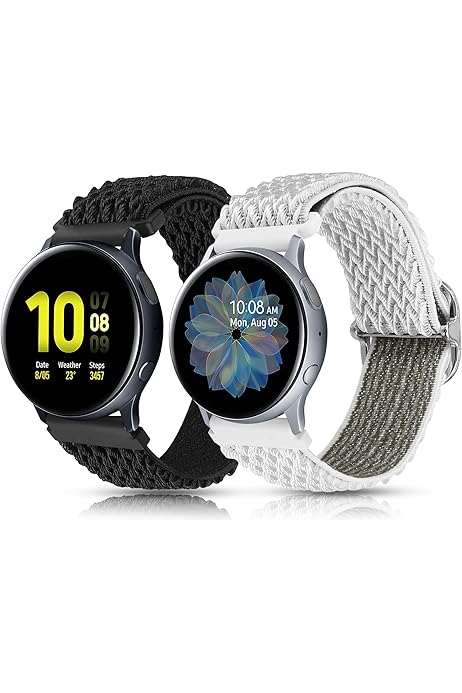 Amazon Com Elastic Bands For Galaxy Watch 4 Band 40mm 44mm Classic 42mm 46mm mm Stretchy Wristband Strap Compatible With Samsung Galaxy Active 2 40mm 44mm Galaxy Watch 42mm Watch3 41mm Gizmo Watch 2 1 Black Cell Phones