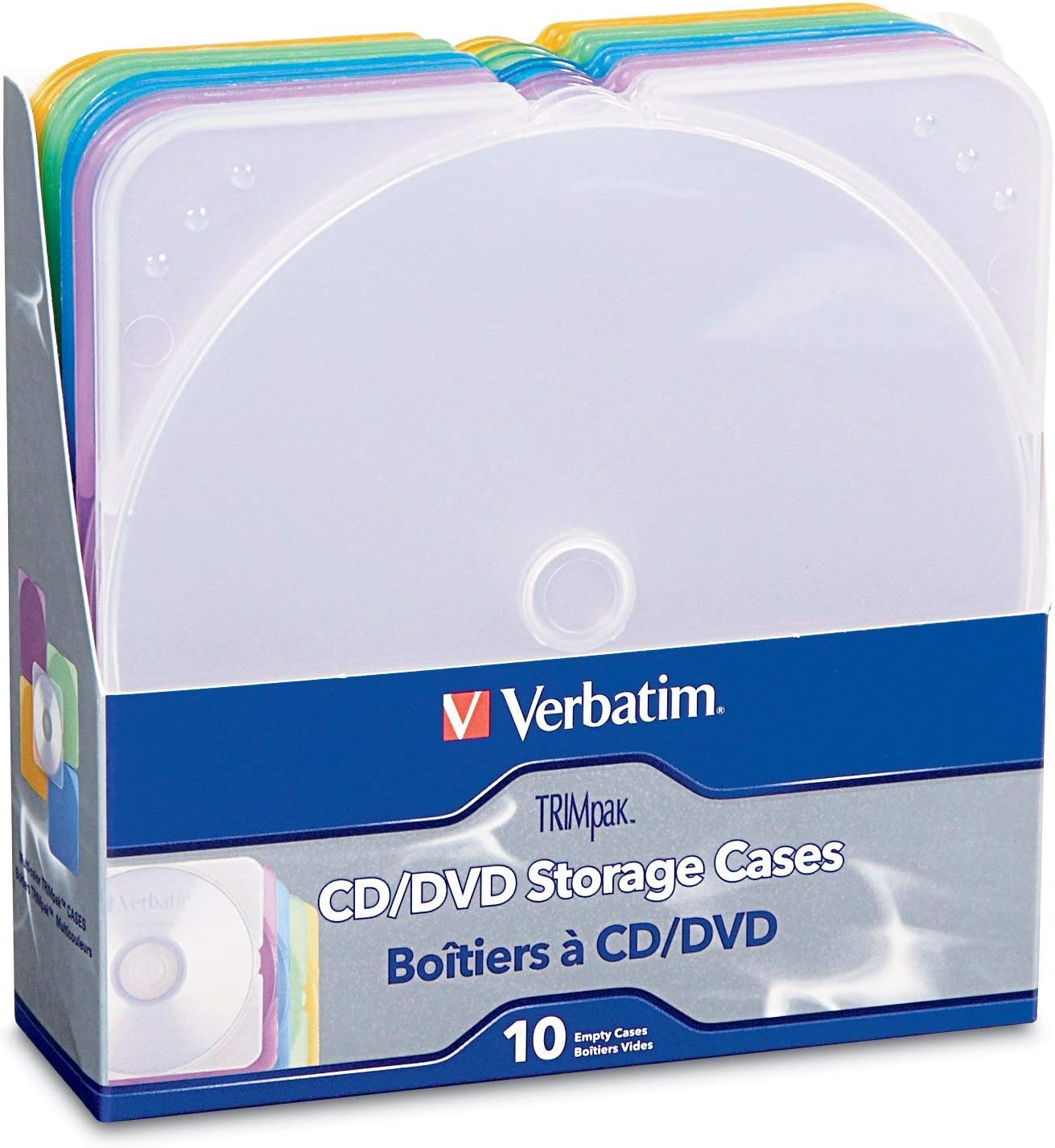 Verbatim CD/DVD Color TRIMpak Cases - 10pk, Assorted: Home Audio & Theater