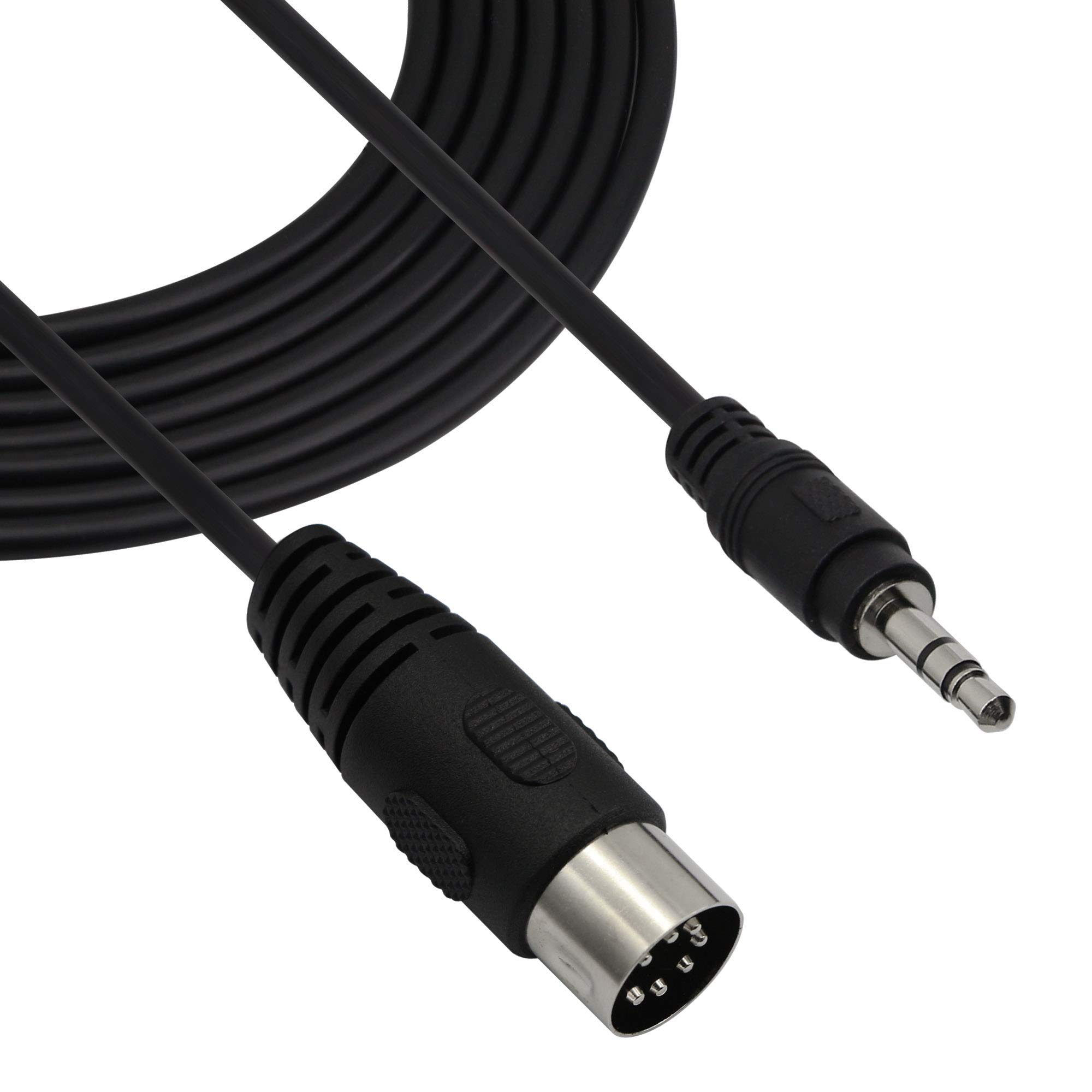 GINTOOYUN 7 Pin Din Cable, Midi Male to 3.5mm 1/8" Male Audio Adapter Cord for Bang & Olufsen B&O, Naim, Quad Stereo Systems (10FT)
