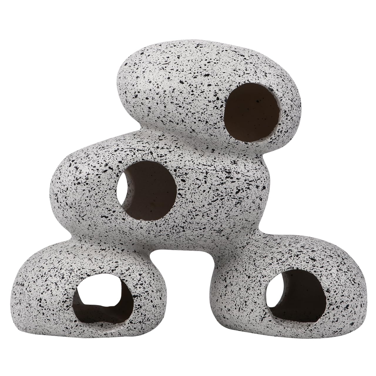 Balacoo Aquarium Hideaway Rocks, Hiding Cave Shelter for Aquatic Pets to Breed, Play and Rest, Ceramic Fish Tank Ornaments, Decor Stone