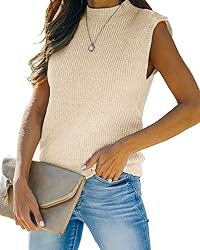 Amarmia Women's Mock Neck Knit Sweater Vest
