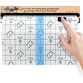 Tattoo Aftercare Bandage Roll, Second Skin Tattoo Bandage, with Sliding Cut 6" x 2.2 Yard, Second Skin Protection Transparent