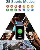 Amzhero Health Fitness Tracker 24/7 HR SpO2 BP Sleep 5ATM 24 Modes view 3