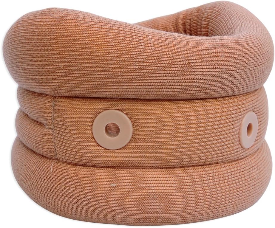ANCIENTIMPEX Adjustable Soft Eyelet Cervical Collar, Skin - Image 3