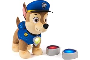 PAW Patrol Room Patrol Chase Interactive Plush Toy with Over 75 Sounds, Light-Up Badges, and 3 Play Modes, Kids Toys for Boys