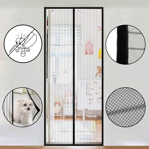 Puerta De Pantalla Magnética, para Puerta corrediza de Vidrio Puerta de