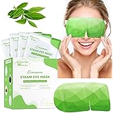 FRSHMORN 16Packs Steam Eye Mask, Heated Eye Mask for Sleeping, Warm Compress for Eyes, Self Heating Disposal Steam Mask for Home Sleep, Office, Spa, Travel Essentials Valentine's Day Gift (Green Tea)