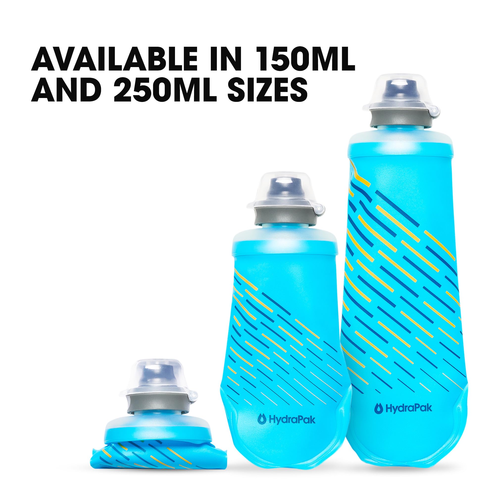 HydraPak SoftFlask - Collapsible Nutrition Flask (150ml or 250ml) - BPA Free, Easy Open Cap, Foldable, Lightweight