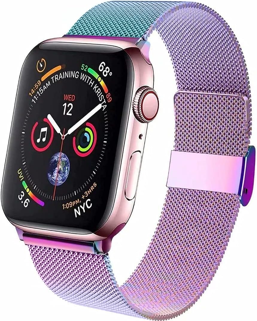 ZSUOOP Bands Compatible with Apple Watch Bands milanese 38mm 40mm 42mm 44mm,Magnetic Stainless Steel Mesh Strap Replacement for iwatch Series 6/5/4/3/2/1/SE Women/Men